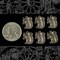 Antiqued Silver Plated Brass Squirrel Charms - Set of Six - S-C47